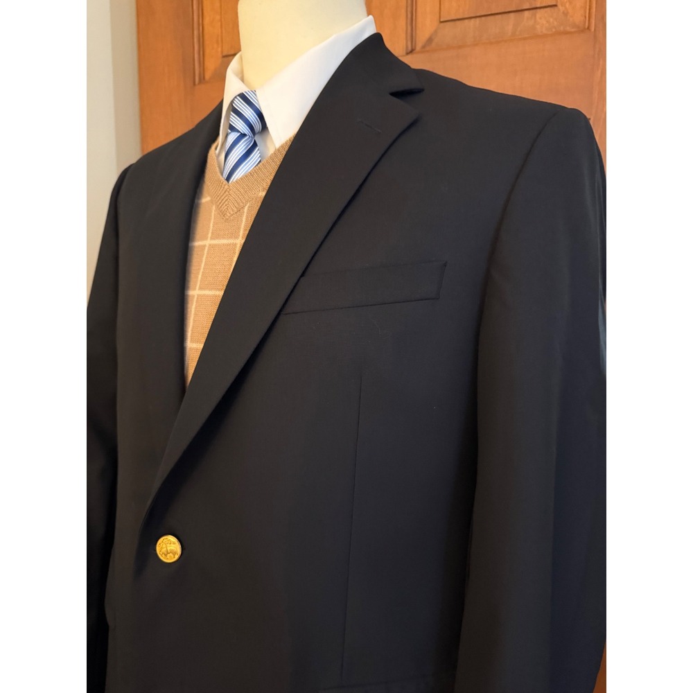 Brooks Brothers 1818 Loro Piana Wool Blazer Mens 42R Navy Madison Fit Jacket
